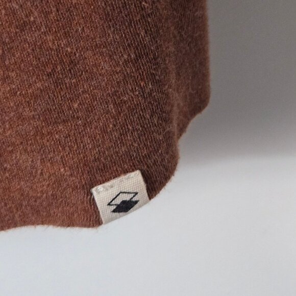 Pact Size S/M 100% Organic Cotton Open Front Airplane Cardigan Bake Clay Brown - Picture 5 of 10